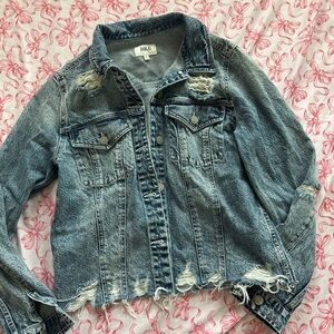 BKE Distressed Denim Jacket